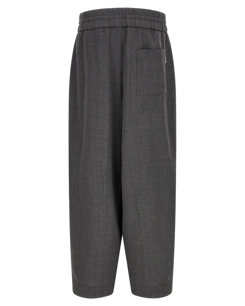 AMI Paris Virgin Wool Mélange Trousers — grey Grey