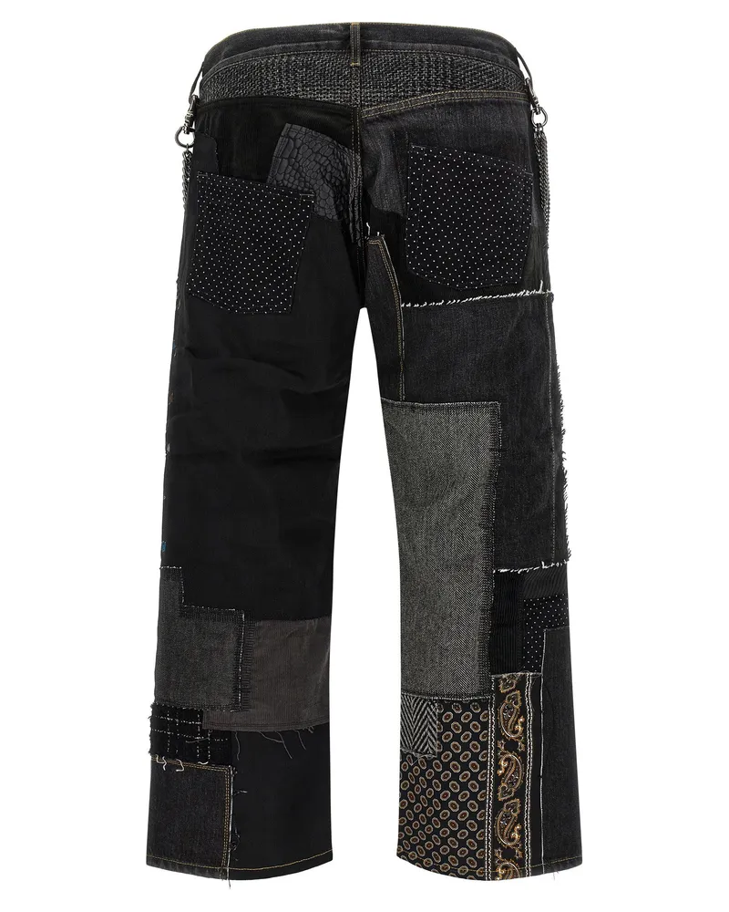 Junya Watanabe Patchwork Jeans — Black Black