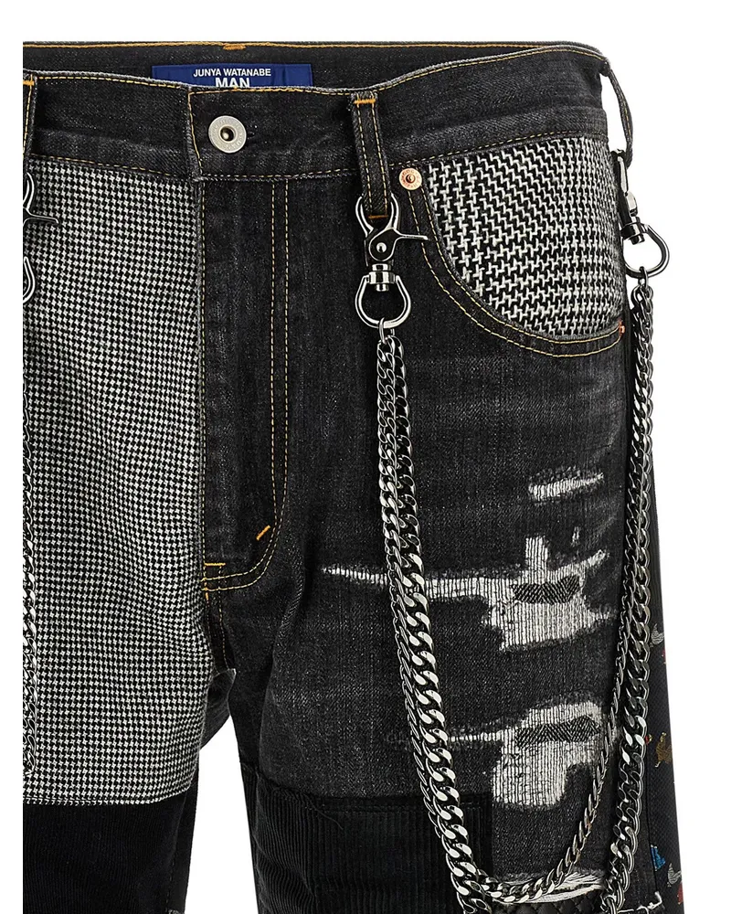 Junya Watanabe Patchwork Jeans — Black Black