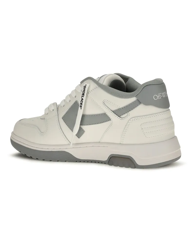 OFF-WHITE Men's Sneakers Out Of Office White-Grey Upper Polyester Trainers White/grey White