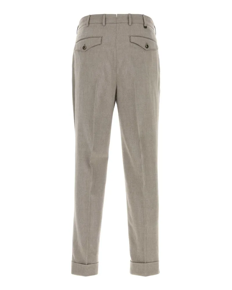 PT TORINO Men's Dove Grey Cotton Blend Pant Beige Exterior: Virgin Wool Pantaloni Trousers Beige