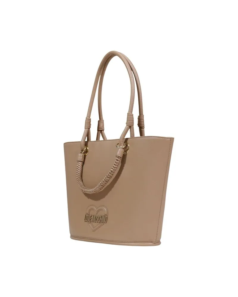Moschino Women's Beige Polyethylene Handbag Bag Beige