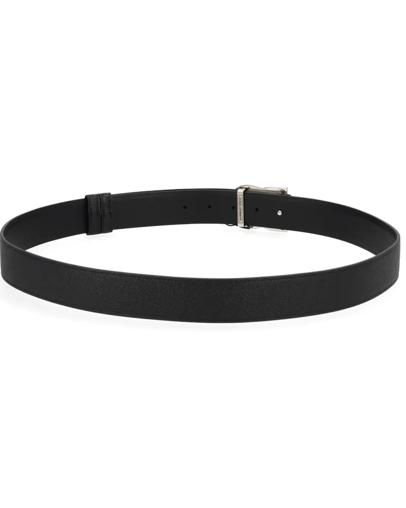 Dolce & Gabbana Leather Belt — Black Black