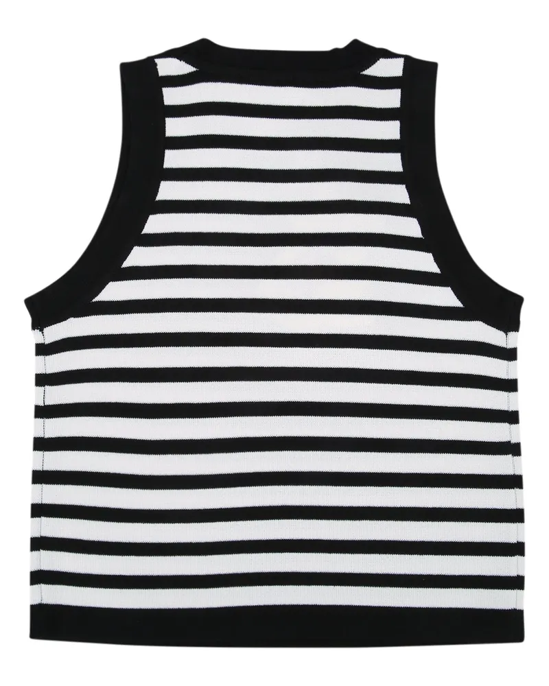 Twin-Set Righe Tank Top — Black Black