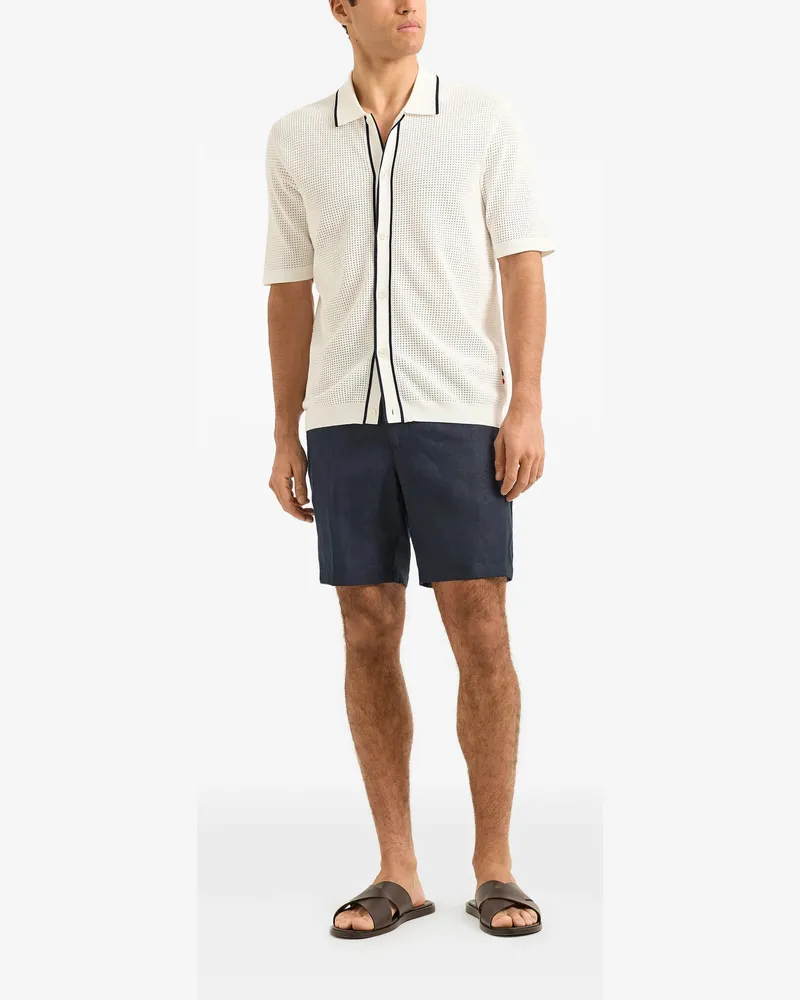 Orlebar Brown Men's Cornell Linen Shorts Aw26 M Navy