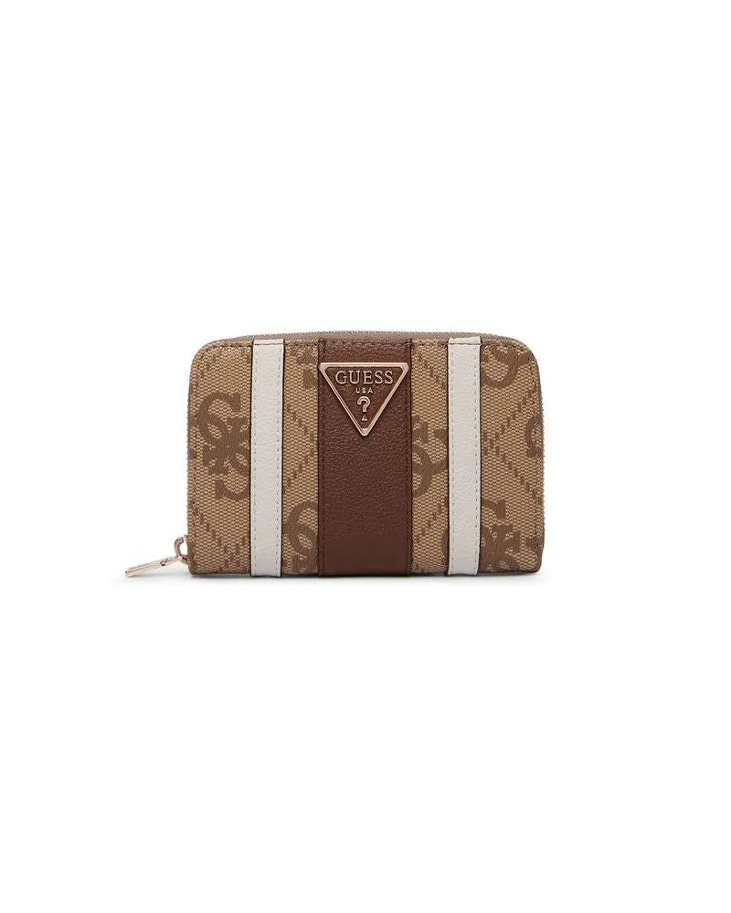 Guess Women's Wallet Latte Logo-Brown Polyurethane Bags Beige