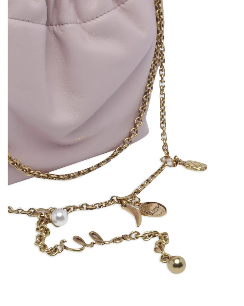 Chloé Quilted Leather Bucket Bag — Purple Purple