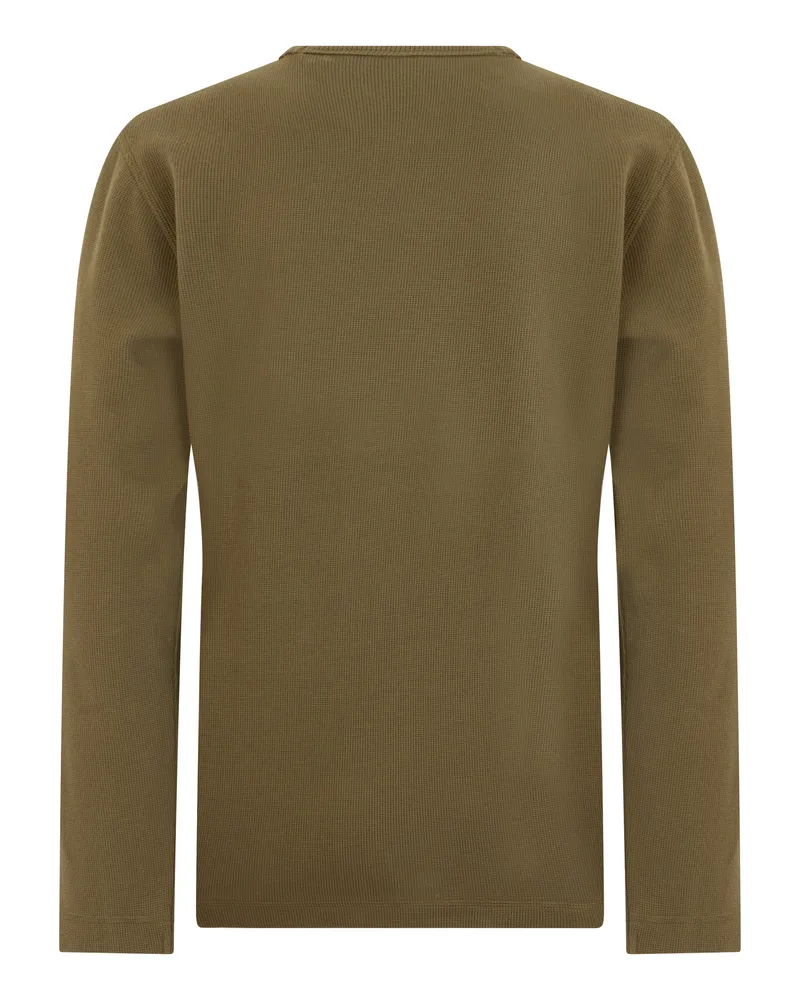 HUGO BOSS Men's Long-Sleeve Cotton T-Shirt Green Open T-Shirts And Polos Green