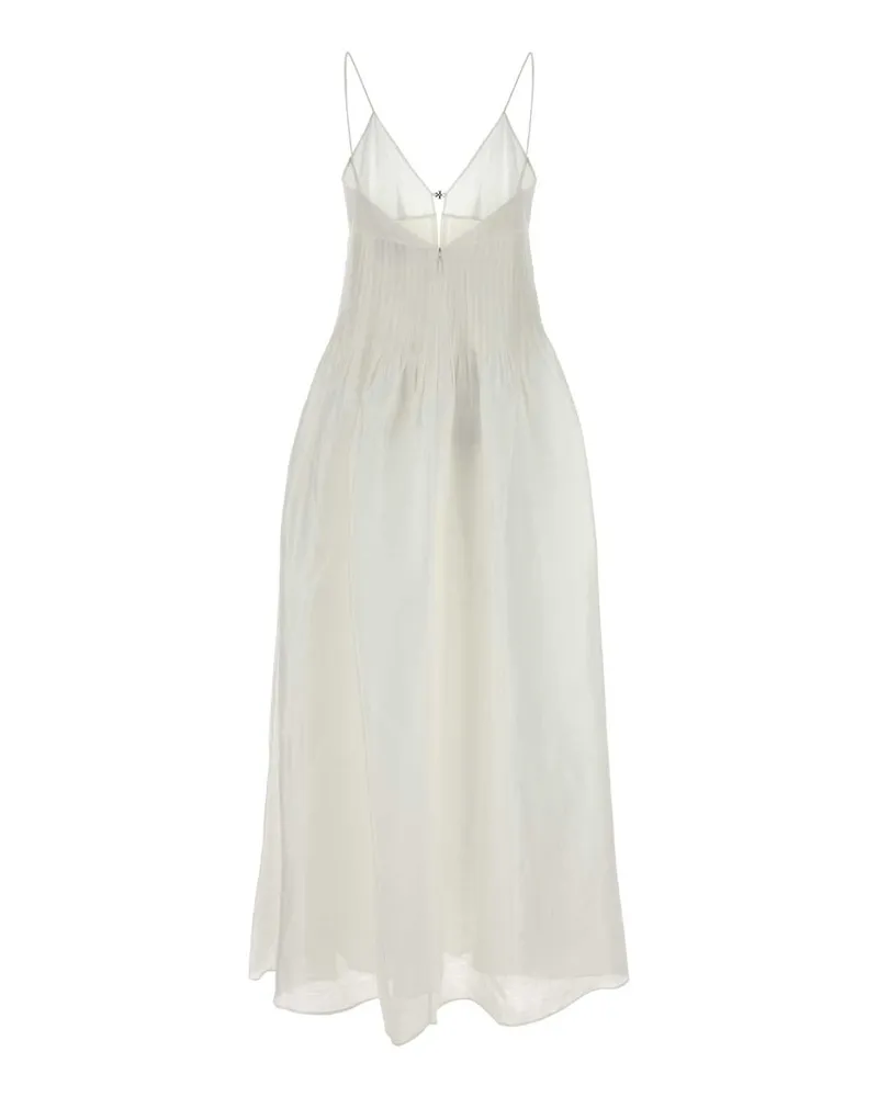 Tory Burch Women's White Linen Blend Dress Abiti White