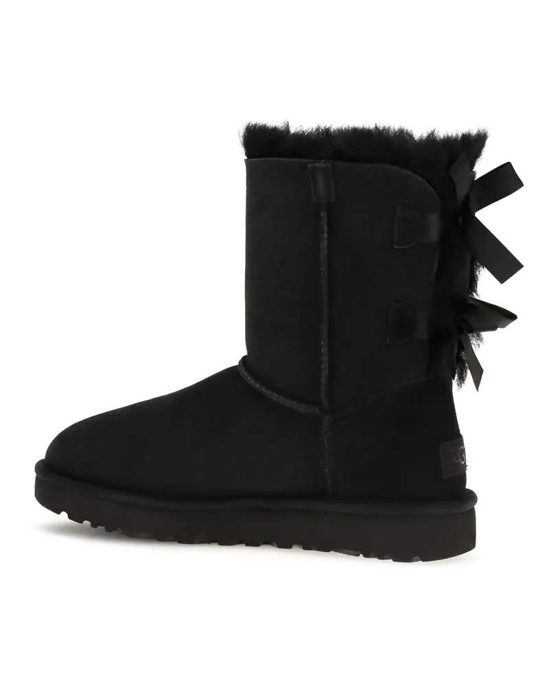 UGG Women's Boots Bailey Bow Ii Black Calf Leather Black
