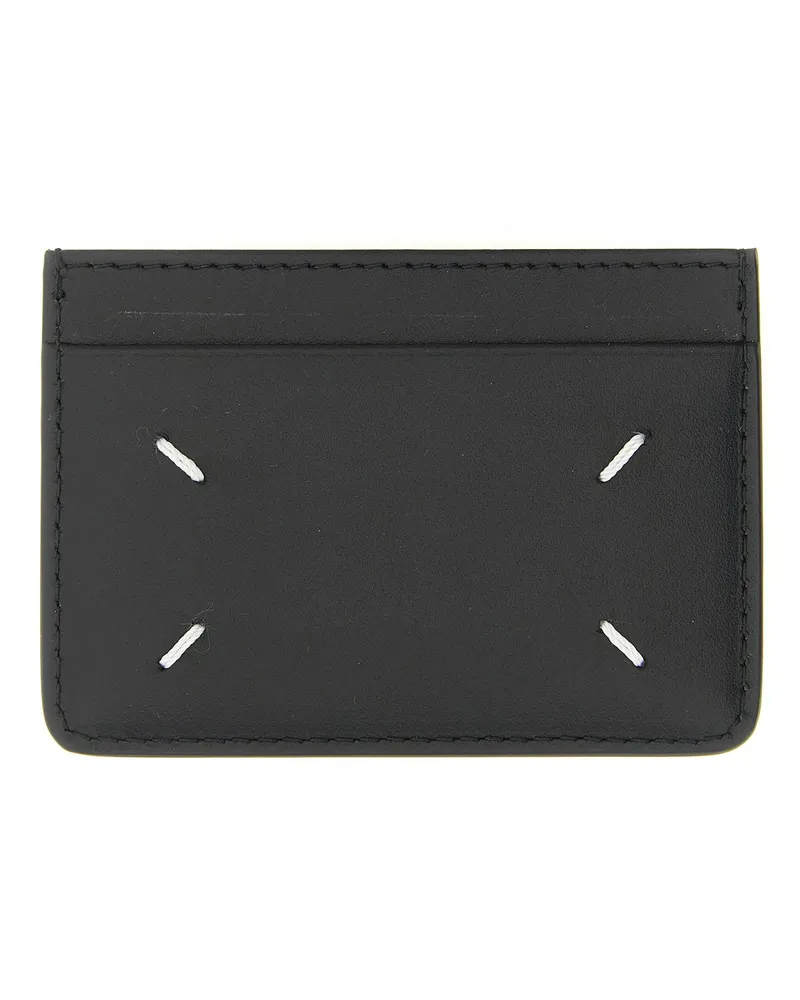Maison Margiela Four Stitches Card Case — Black Black