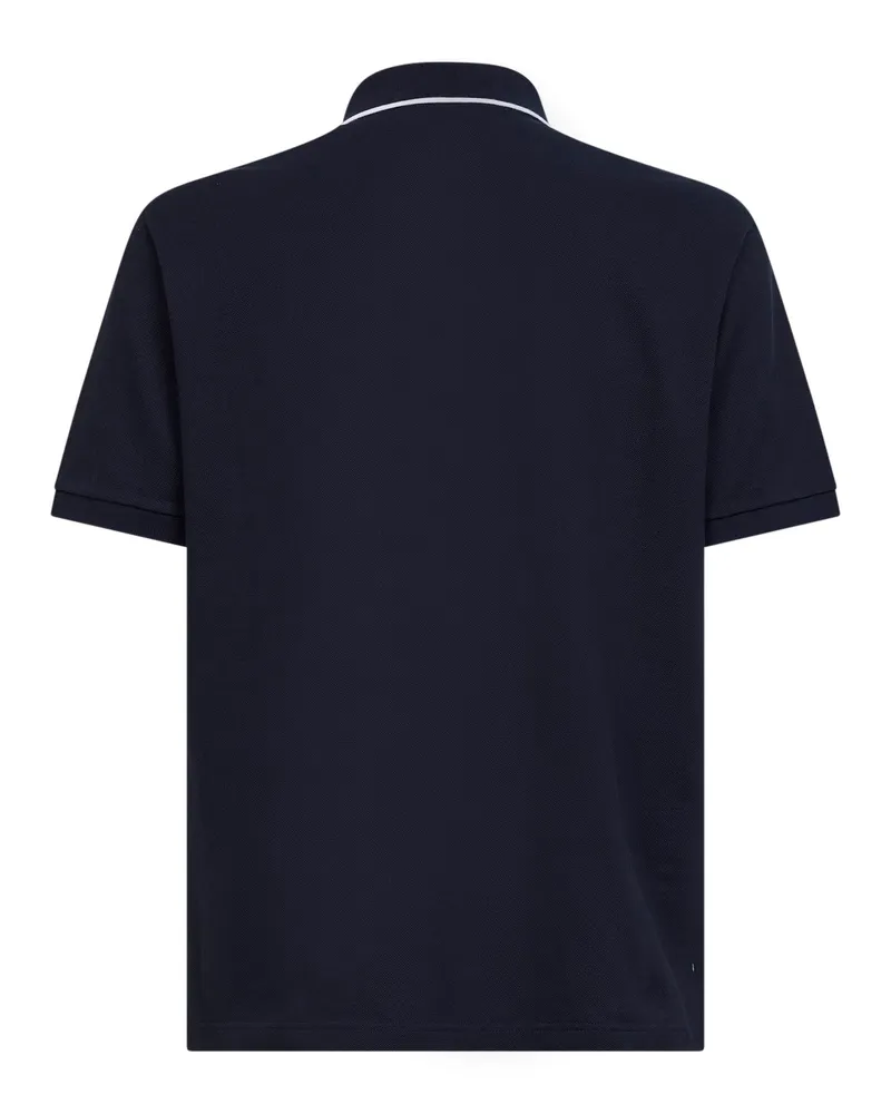 Gucci Men Pique Polo Shirt Navy Blue Cotton T-shirts And Polos Navy