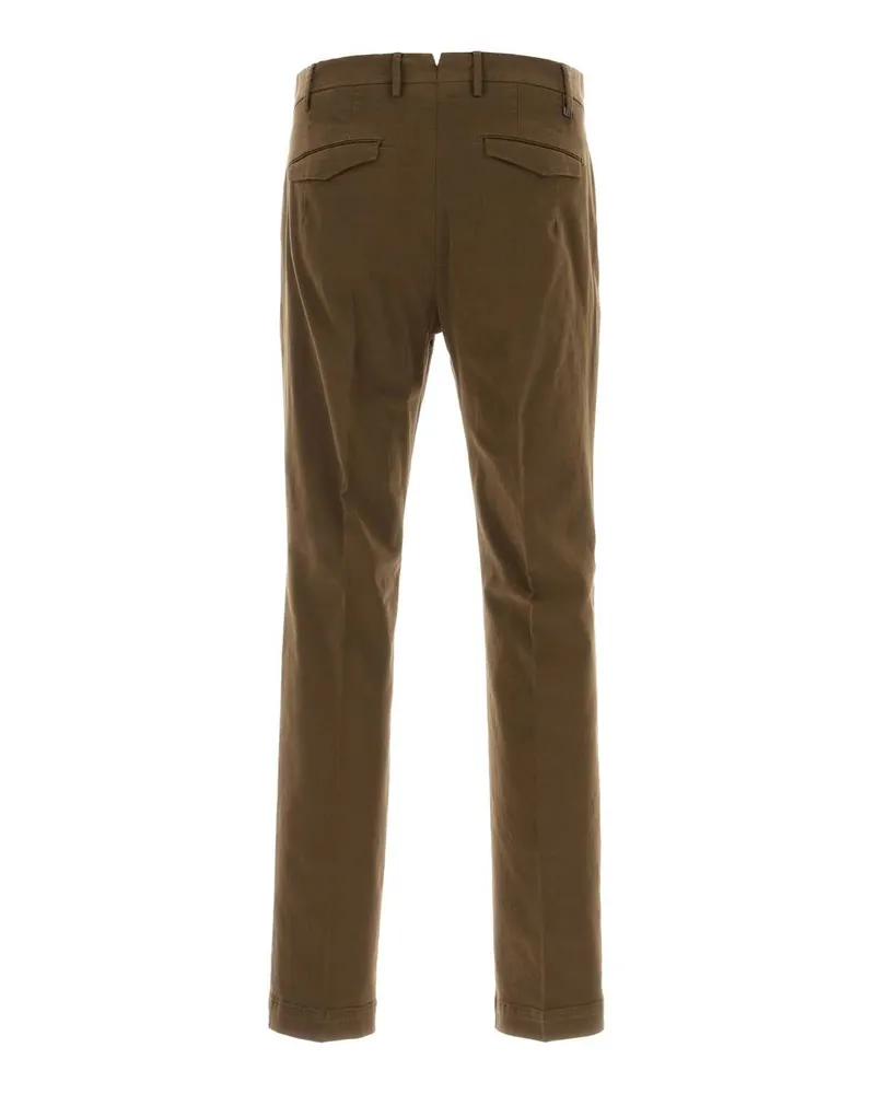 PT TORINO Men's Brown Stretch Cotton Pant Castoro Exterior: Elastane Pantaloni Trousers Brown