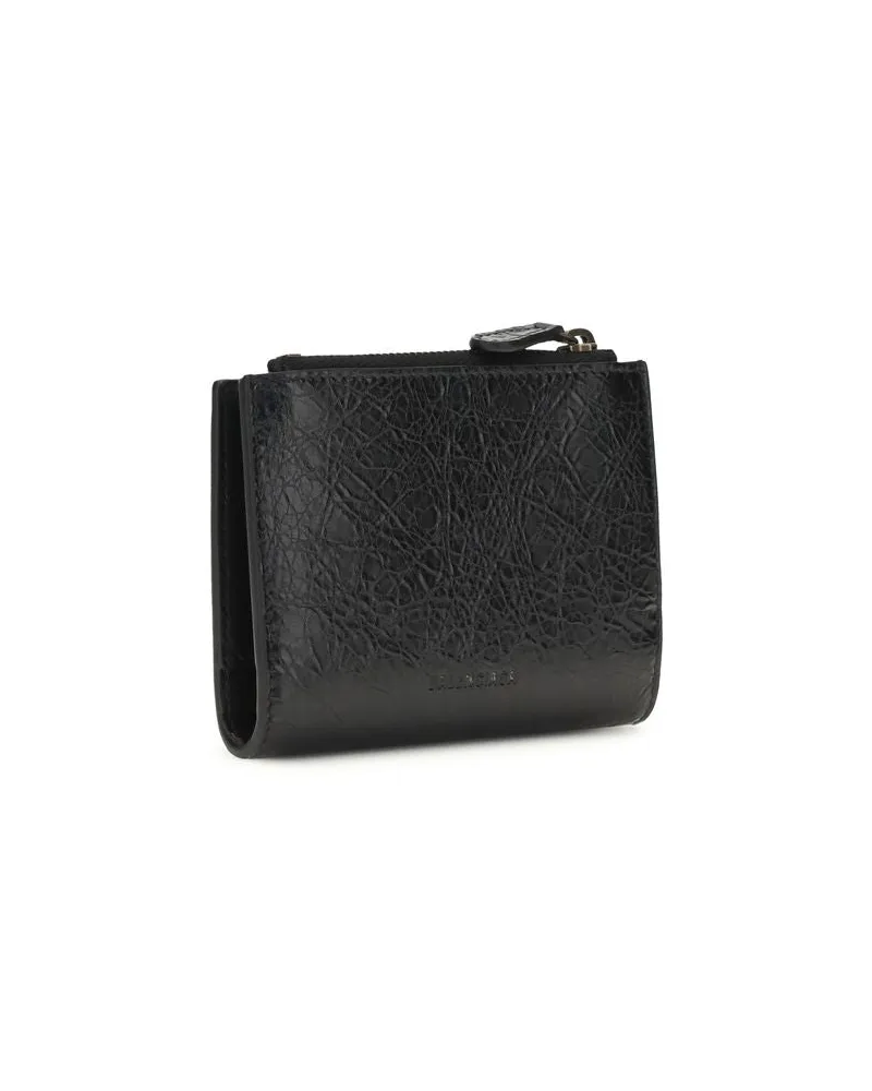 Balenciaga Women's Black Lamb Ovis Aries Wallet Black