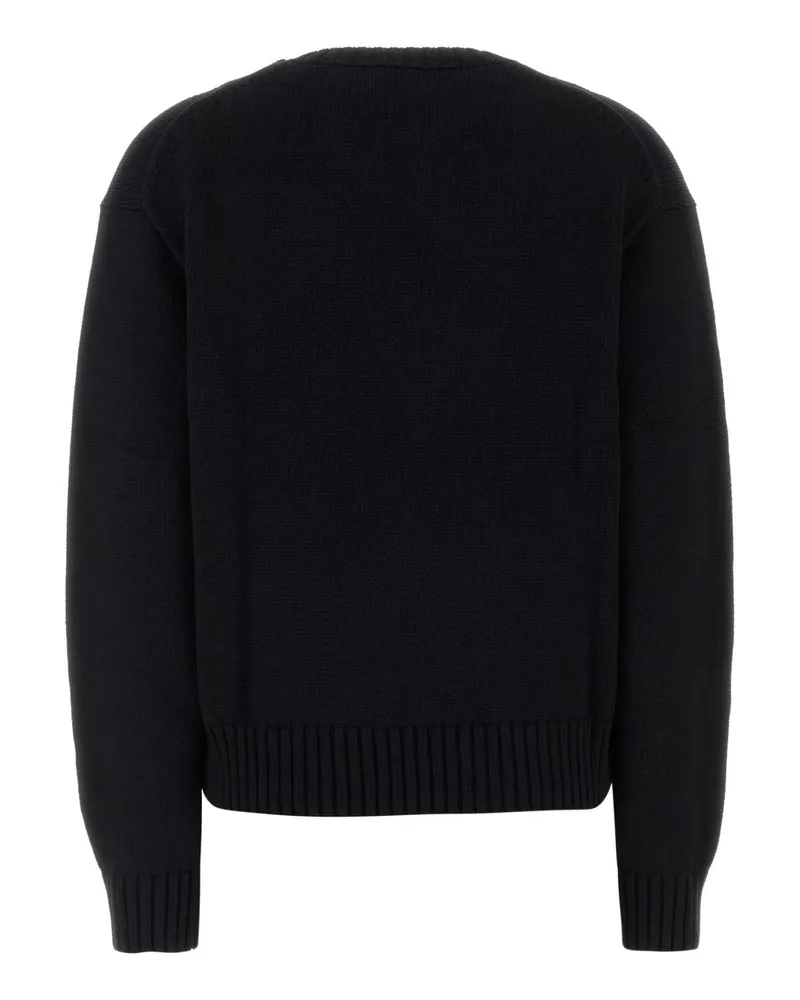 Ralph Lauren Bear Graphic Cotton Sweater — Black Black