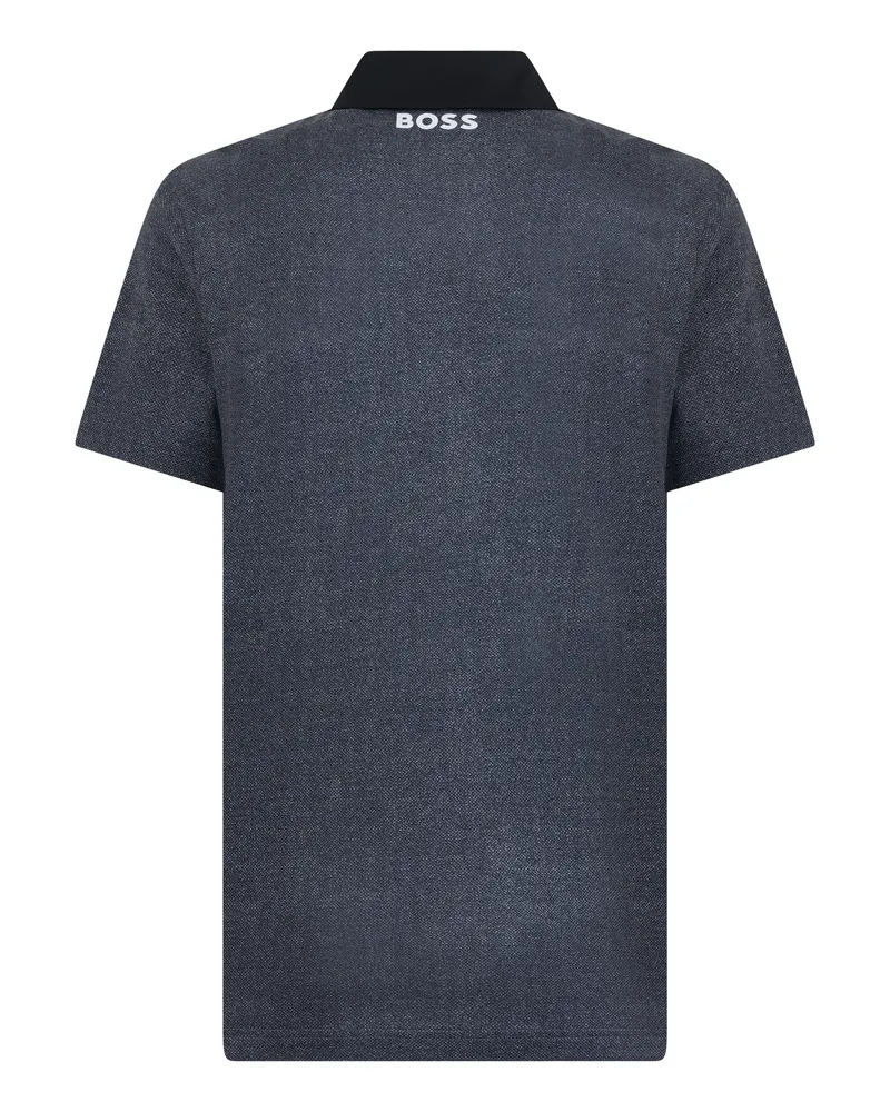HUGO BOSS Men's Short-Sleeved Polo Shirt Black Technical Fabric Polyester T-shirts And Polos Black