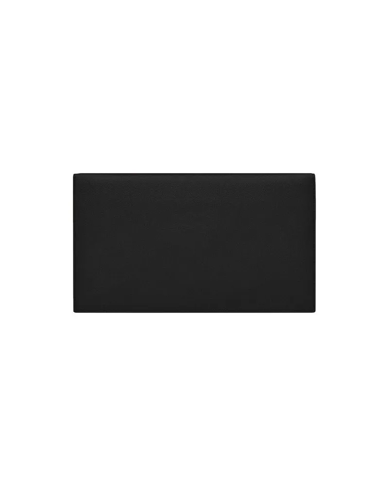 Saint Laurent Leather Clutch — Black Black