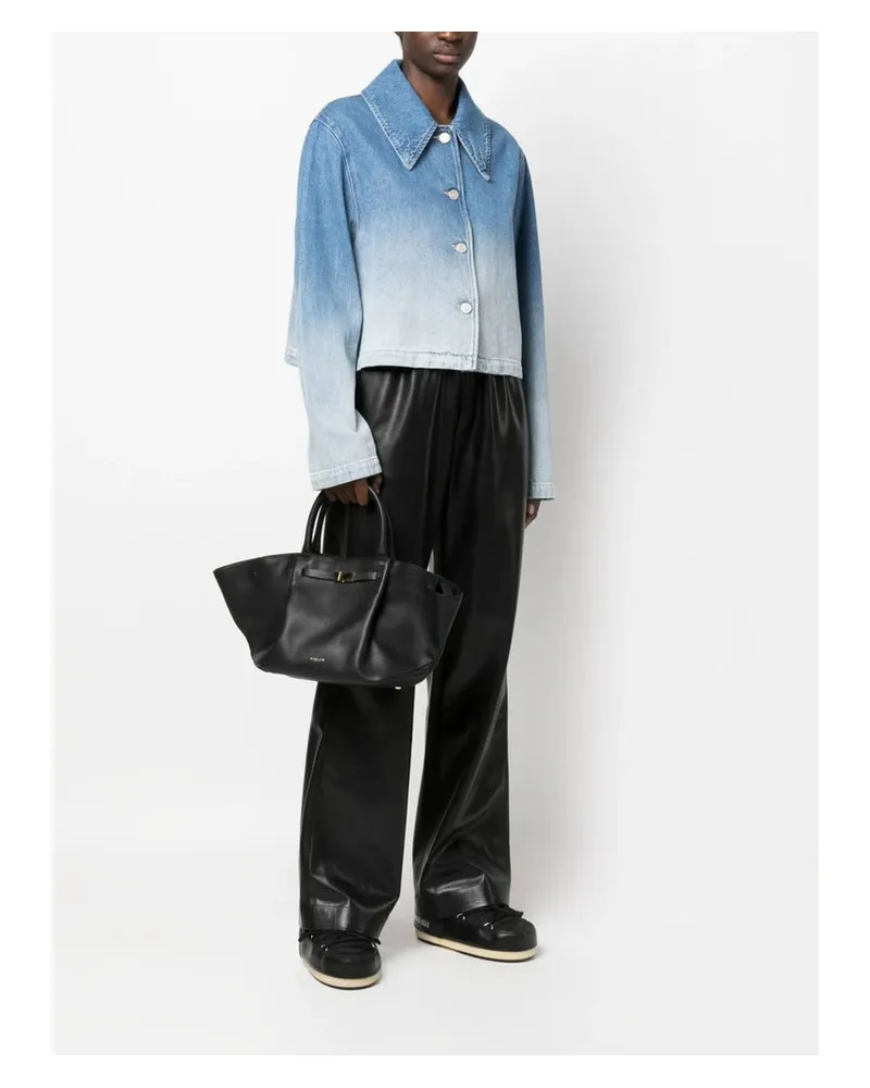 DeMELLIER Midi Tote Bag — Black Black