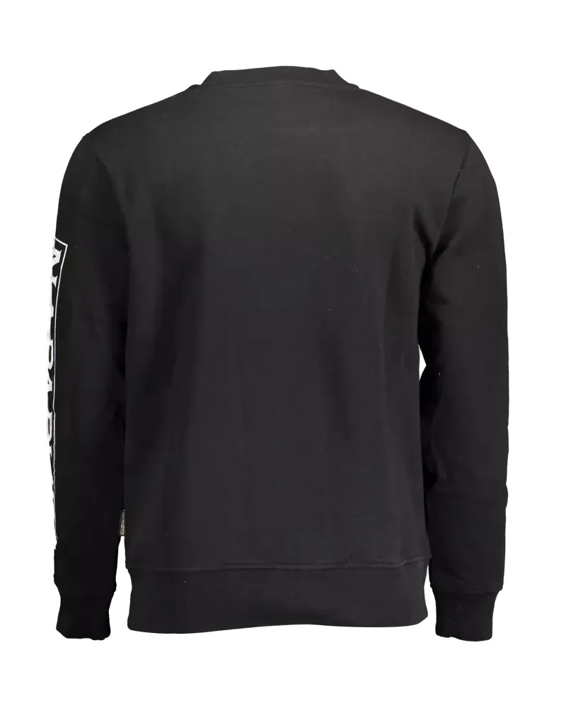 Napapijri Logo-Print Cotton Sweatshirt — Black Black