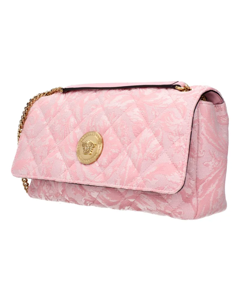 Versace Women's Pink Fabric Shoulder Bag Pink