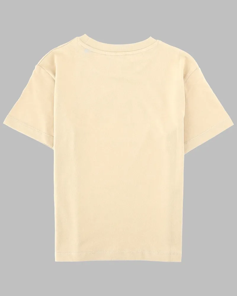 MSGM Jersey Cotton T-Shirt — Beige Beige