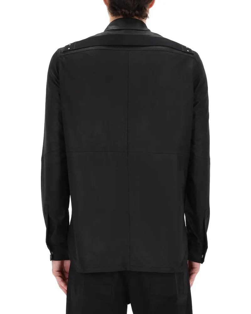 Rick Owens 100% Leather Leather Jacket — Black Black