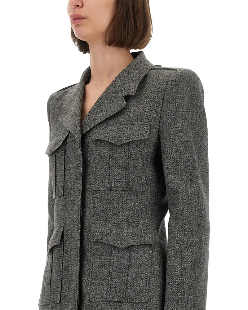 Alexander McQueen Wool Jacket — Gray Gray