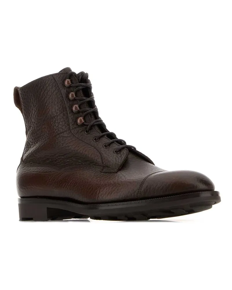 Edward Green Men's Brown Leather Galway Ankle Boots 303 Stivali Brown