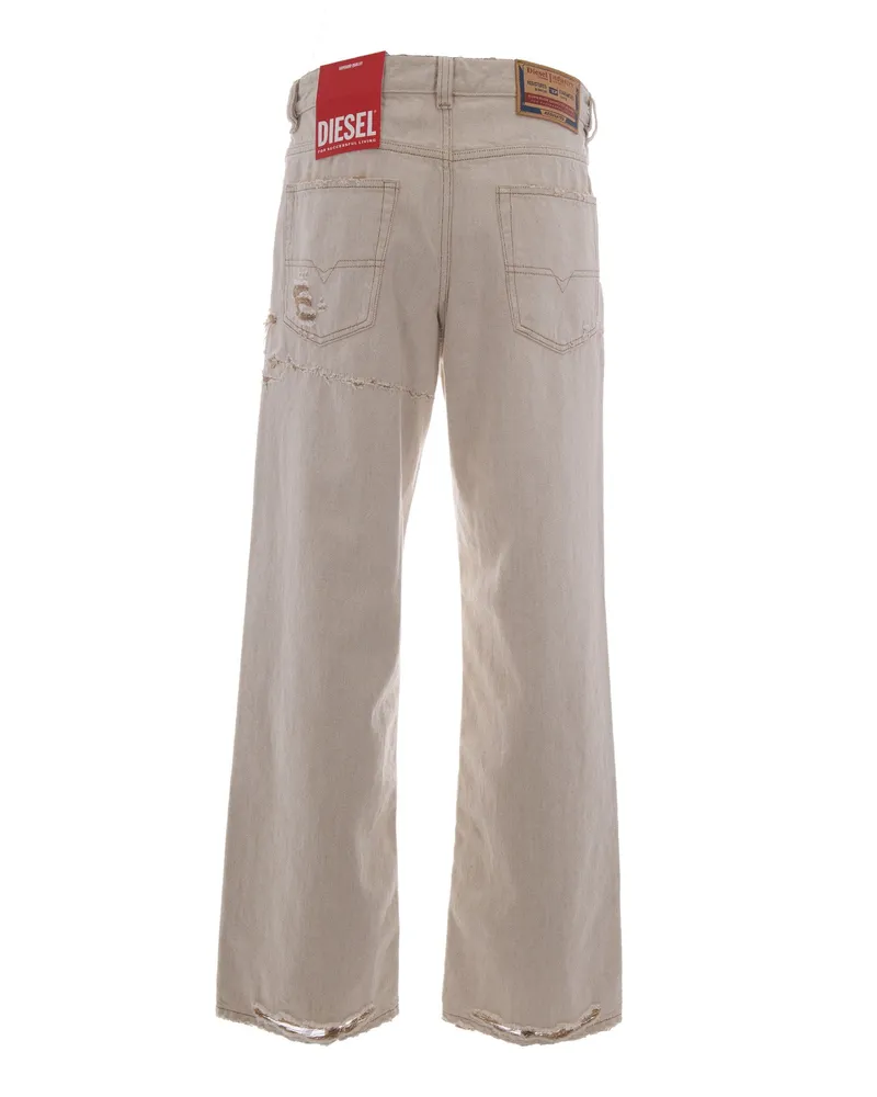 Diesel Men's Jeans Pantalone 2001 D-Macro Dirty White Dirty-White Cotton Dirty/white Beige