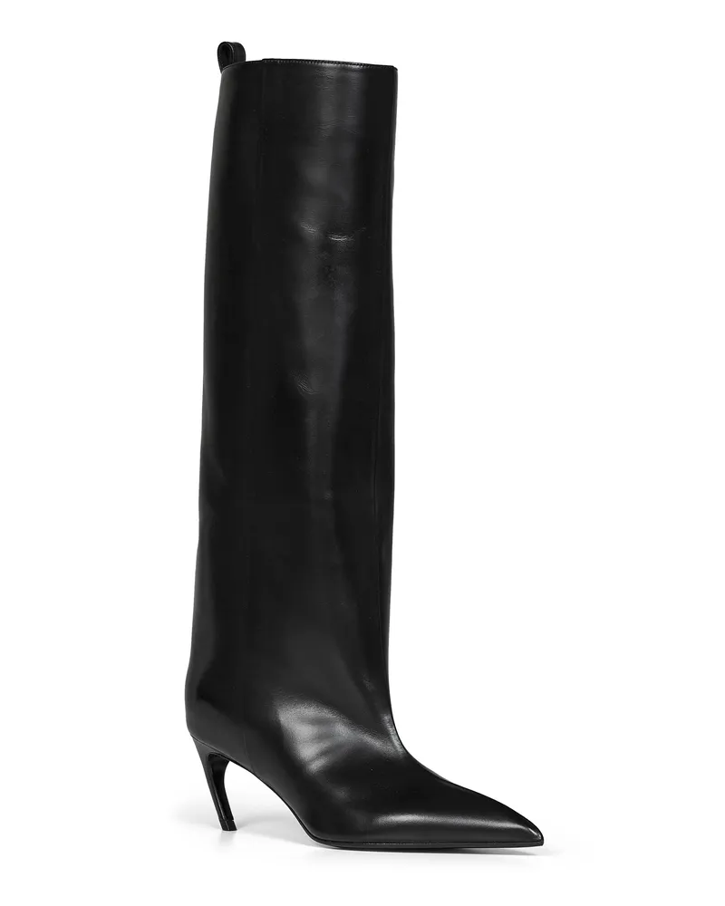 ATTICO Women's Knee-High Boots Lea Black Leather Calf Black