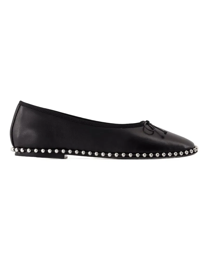 Alexander Wang Women's Ballerinas Lina Ballchain -  Leather Black Lambskin Shoes Flat-Shoes Black