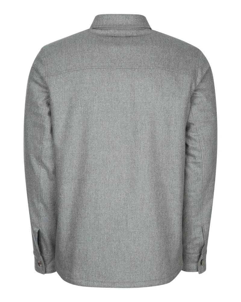 Jacob Cohën Wool-Blend Shirt Jacket Overshirt — Gray Gray