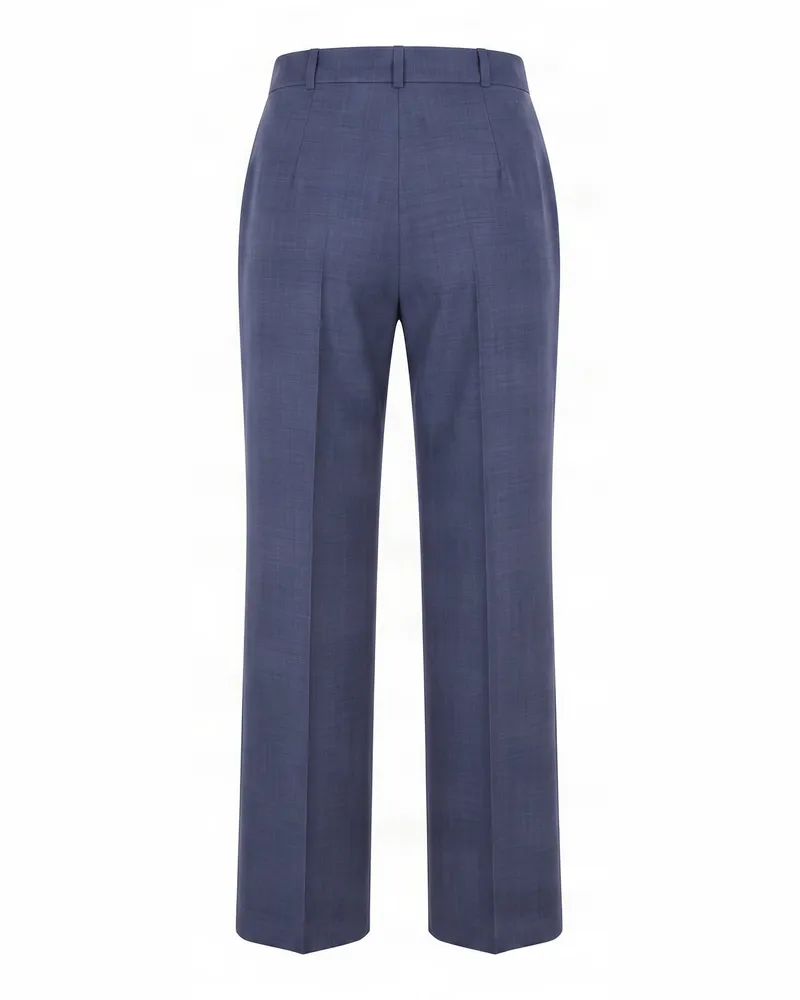 Max Mara Virgin Wool Trousers — Navy Navy