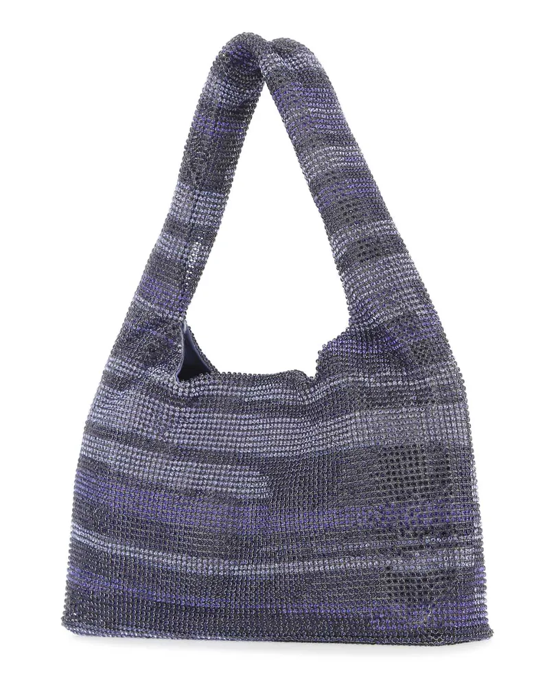 KARA Women's Multicolor Rhinestones Mini Handbag Purplestreak Borse A Mano Purple