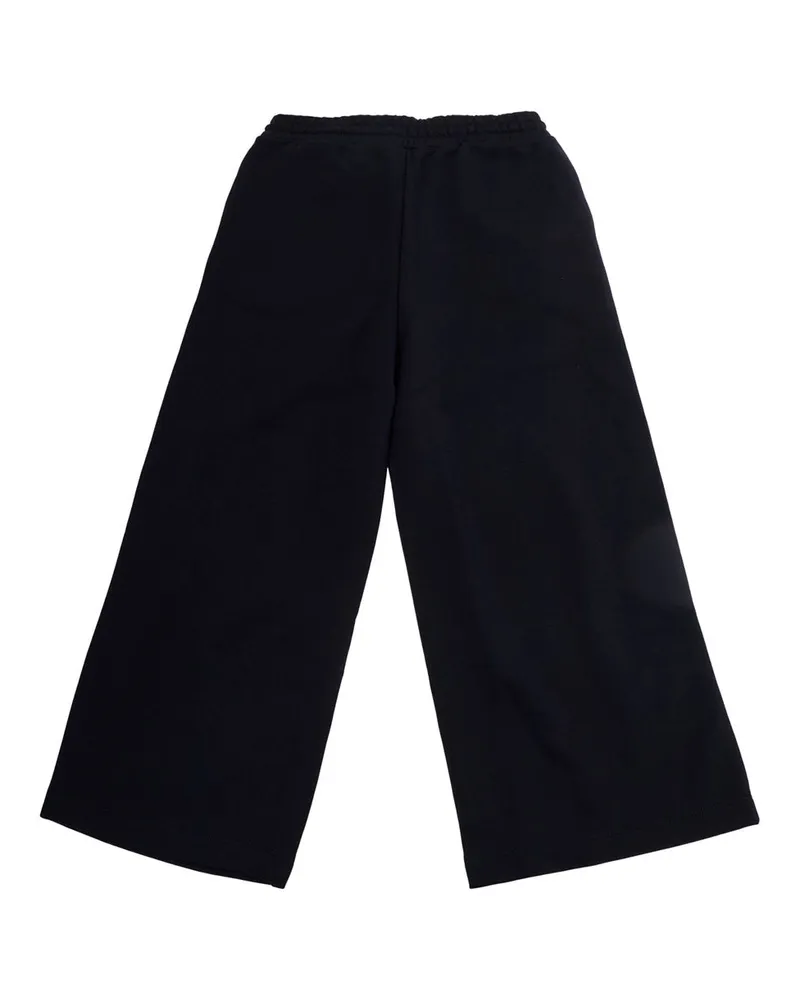 Marni Girls' Cotton Pants Blue Trousers Black