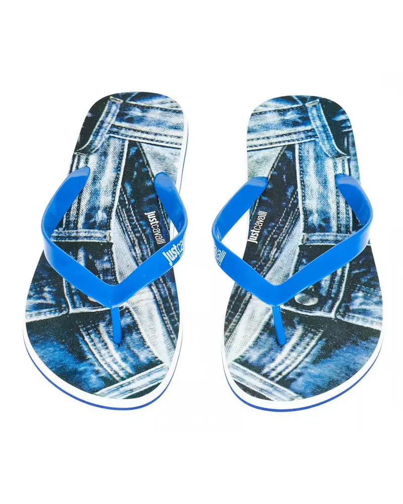 Just Cavalli Light Blue Eva Men Sandal Blue