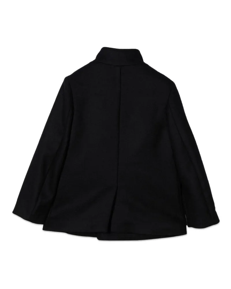 Fay Double-Breasted Wool Coat — Blue Blue
