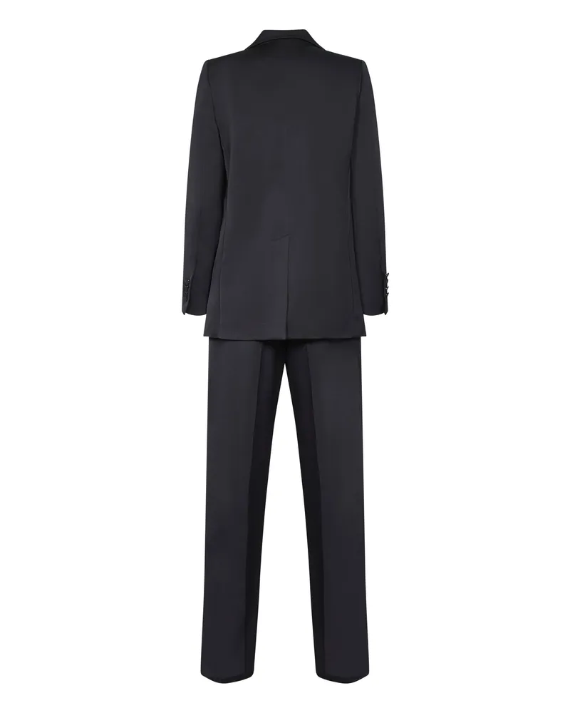 Blanca Women's Midnight Blue Satin Suit Polyester Trouser Suits Blue