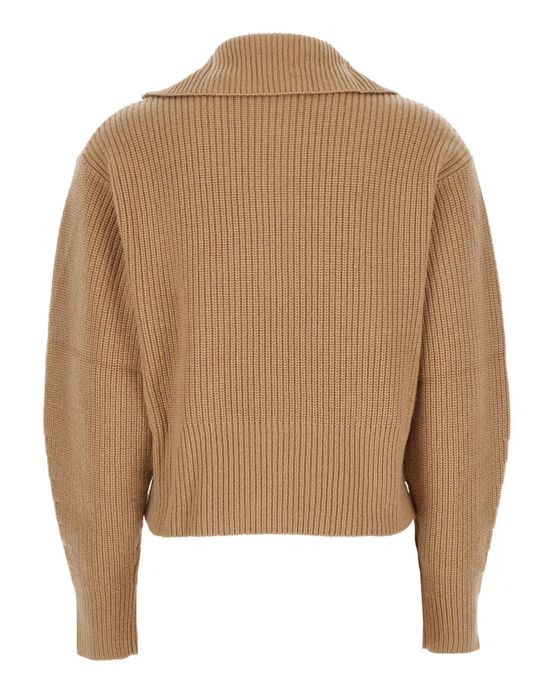 Max Mara Wool and Cashmere Blend Sweater — Beige Beige