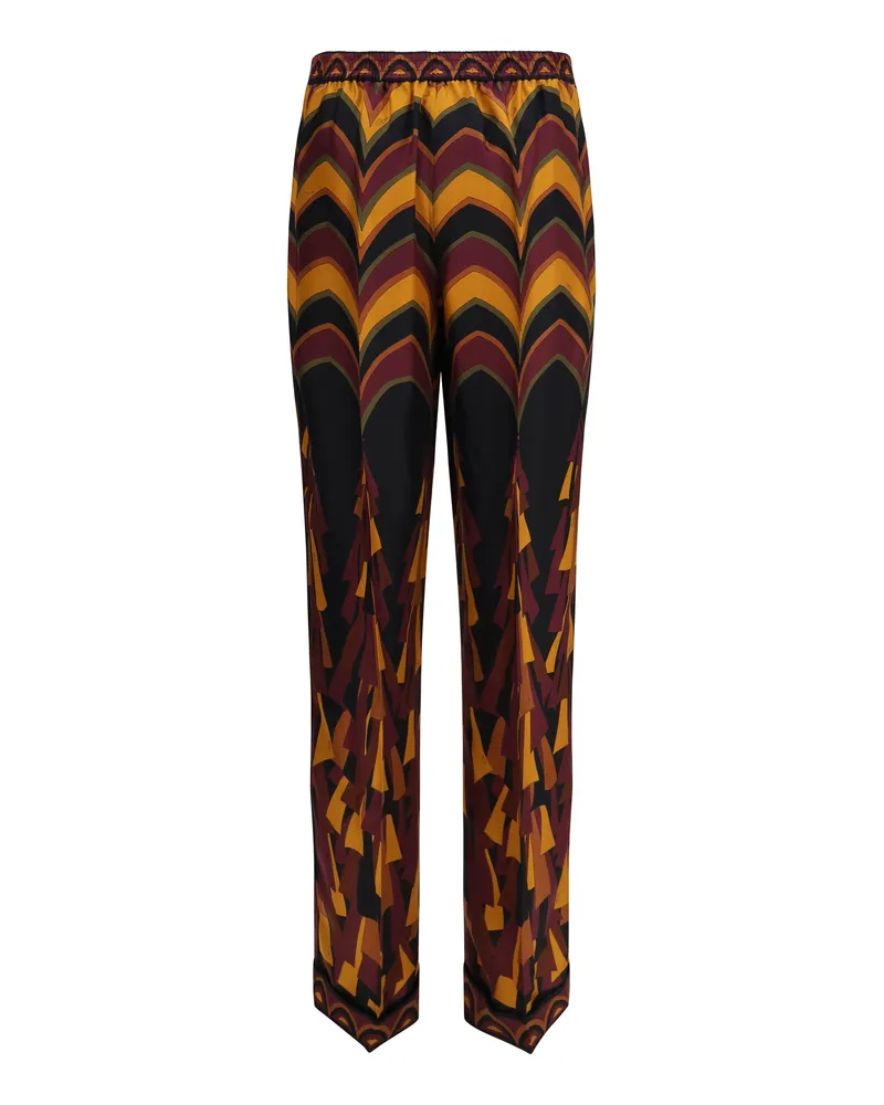 Emilio Pucci Silk Brocade Jacquard Trousers — Multicolor Multicolor