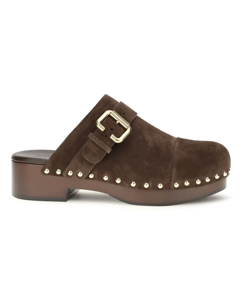Chloé Women's Jeannette Clog Mules Chocolate Brown Sandal Brown
