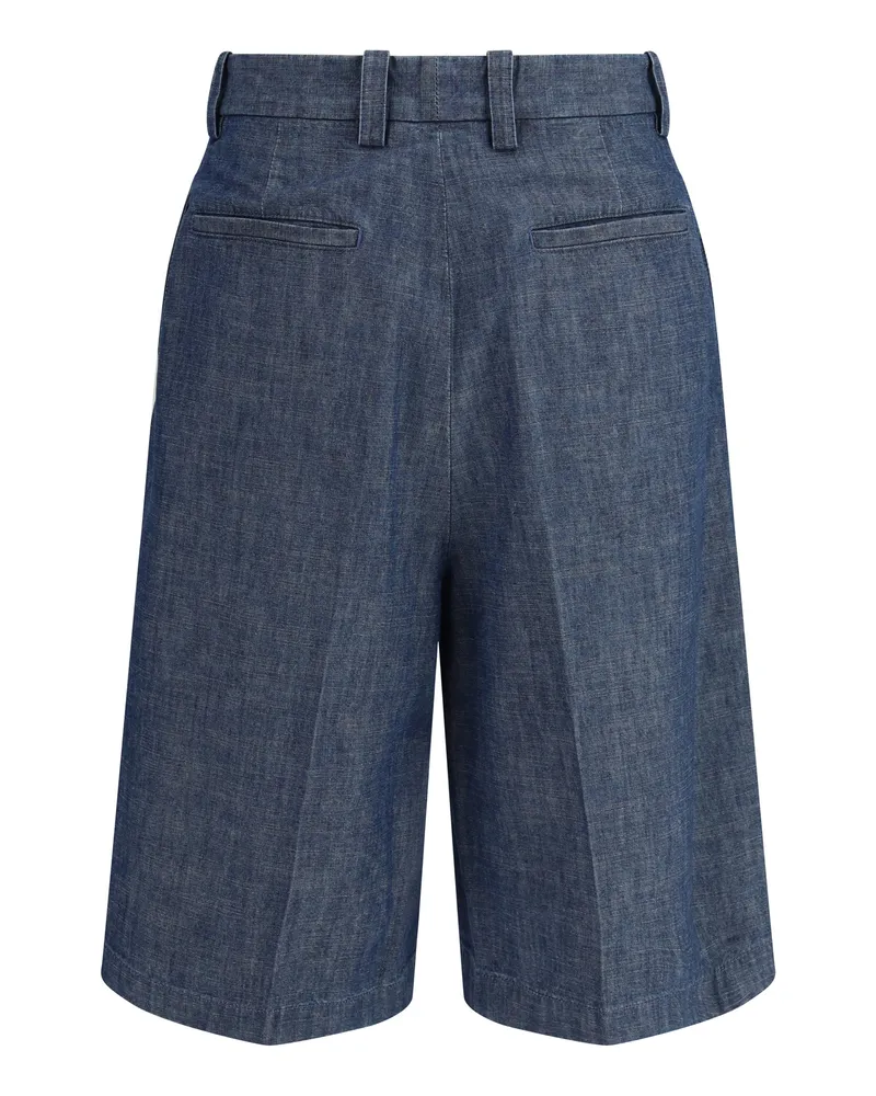 Jil Sander Men's Cotton Bermuda Indigo Shorts Indigo