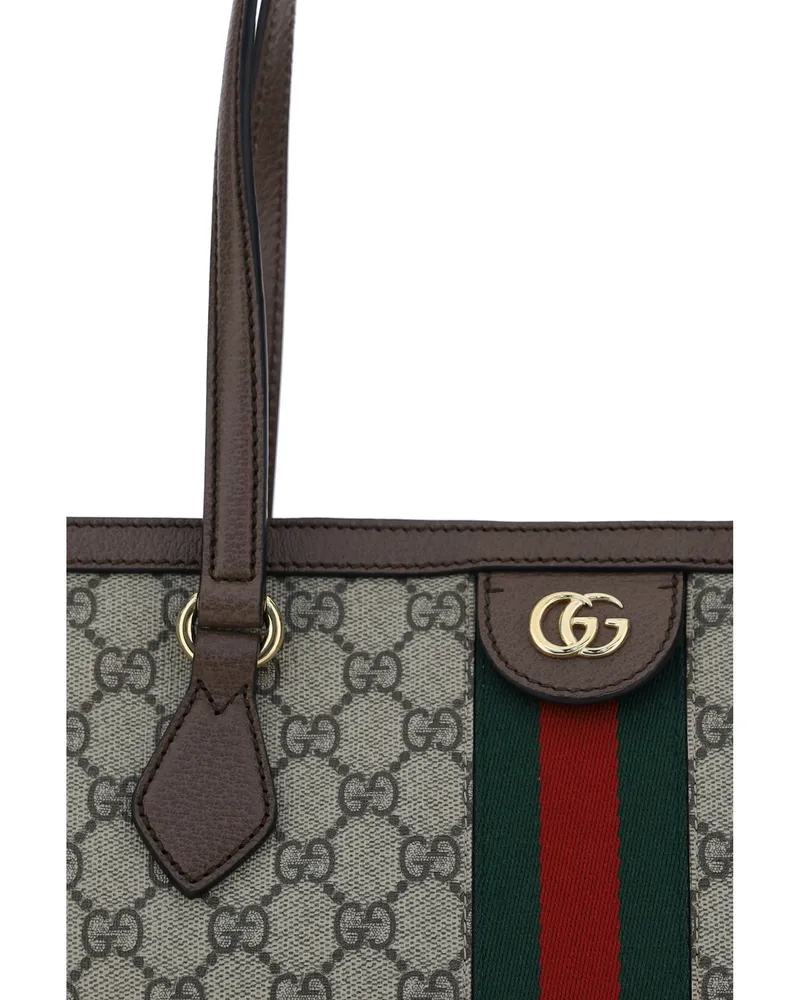 Gucci Women's Shoulder Bag Ophidia Gg Supreme Jacquard Beige-Ebony-Brown-Green-Red Cotton Handbags Beige/ebony/brown/green/red Hand Beige