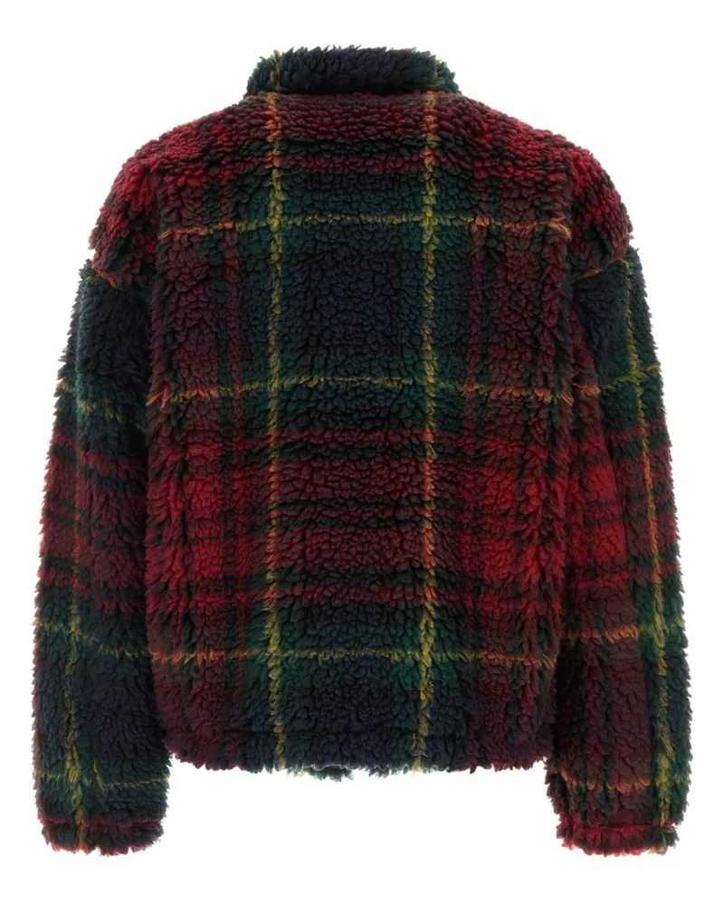 Ralph Lauren Teddy Fabric Plaid Jacket — Multicolor Multicolor