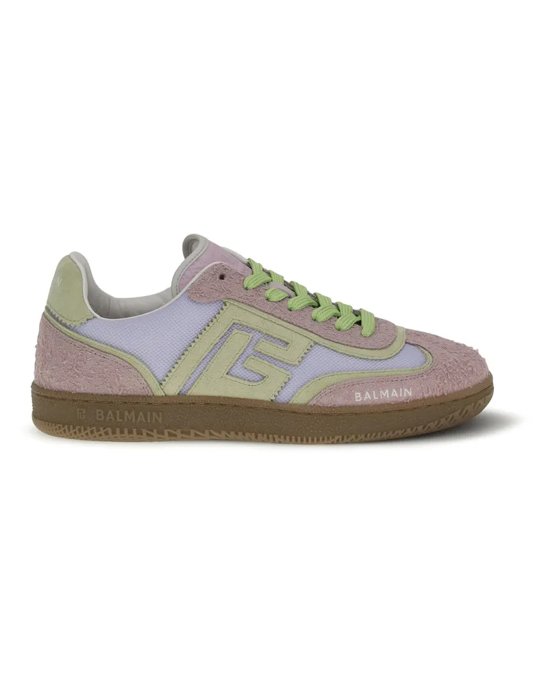 Balmain Women's Swan Sneakers Qei Lilas-Vert Clair Lilas/vert Purple
