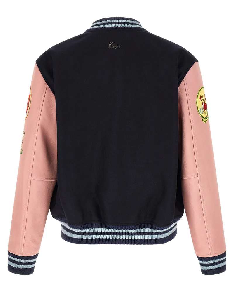 Kenzo Embroidered Badges Wool Jacket — Navy Navy