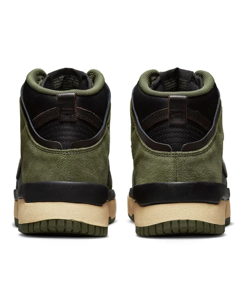Nike Women's Dunk High Up Rebel Sneaker Green Leather Suede Rubber Green
