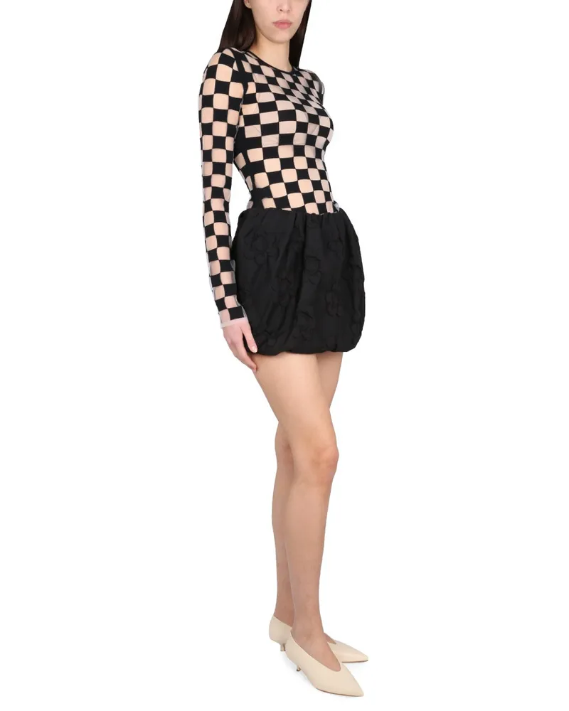 Max Mara Stretch Viscose Jersey Jersey Top — Black Black