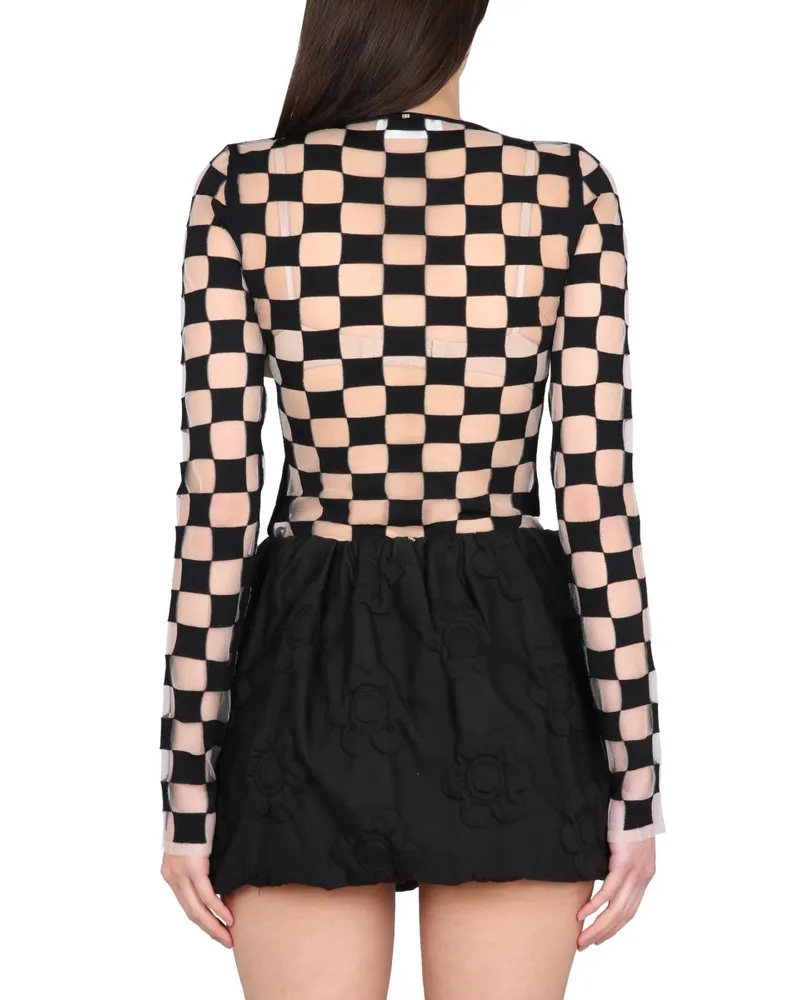 Max Mara Stretch Viscose Jersey Jersey Top — Black Black