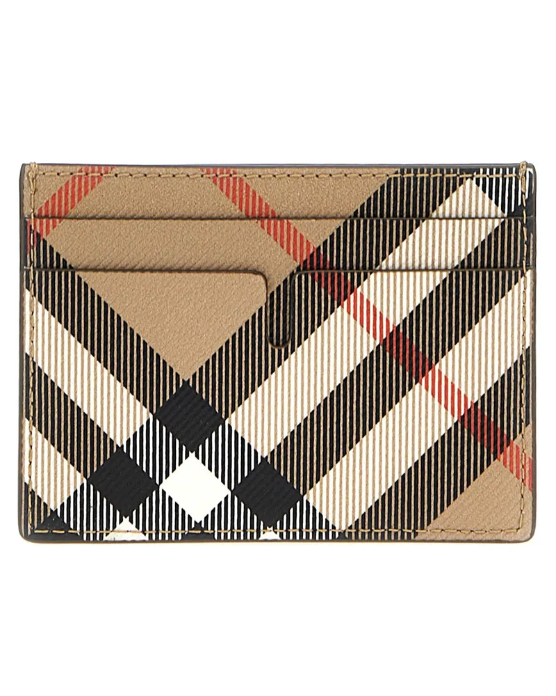 Burberry Burberry Check Card Case — Beige Beige